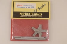 Keil-Line Products O Cast Metal Grade Crossing Crossbucks w/ Rail Post - 48-428
