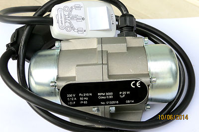 Unwuchtmotor 230  Volt mit Kabel und Stecker / VX 20 /Zentrifugalkraft:21kg /