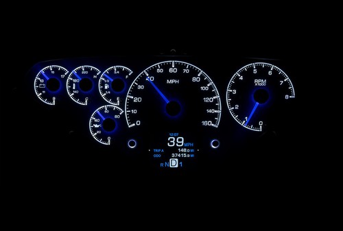 Dakota Digital 55-59 Chevy Pickup Customizable Gauge System Silver HDX-55C-PU-S - Picture 17 of 22