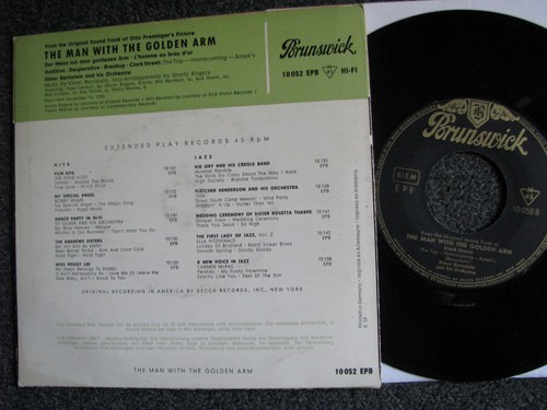 Elmer Bernstein-The Man with the Golden Arm 7 PS-1959 Germany-Brunswick-10 052 - Imagen 2 de 2