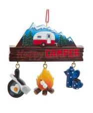 Nature Lover HAPPY CAMPER Camping Dangles Christmas Ornament, by Kurt Adler