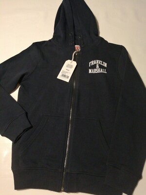 Franklin & Marshall Junior marineblauer Hoodie mit durchgehendem Reißverschluss Alter 10-11 Jahre