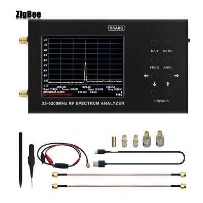 HAMGEEK SSA6G 35MHz-6200MHz RF Spectrum Analyzer with Test Probe