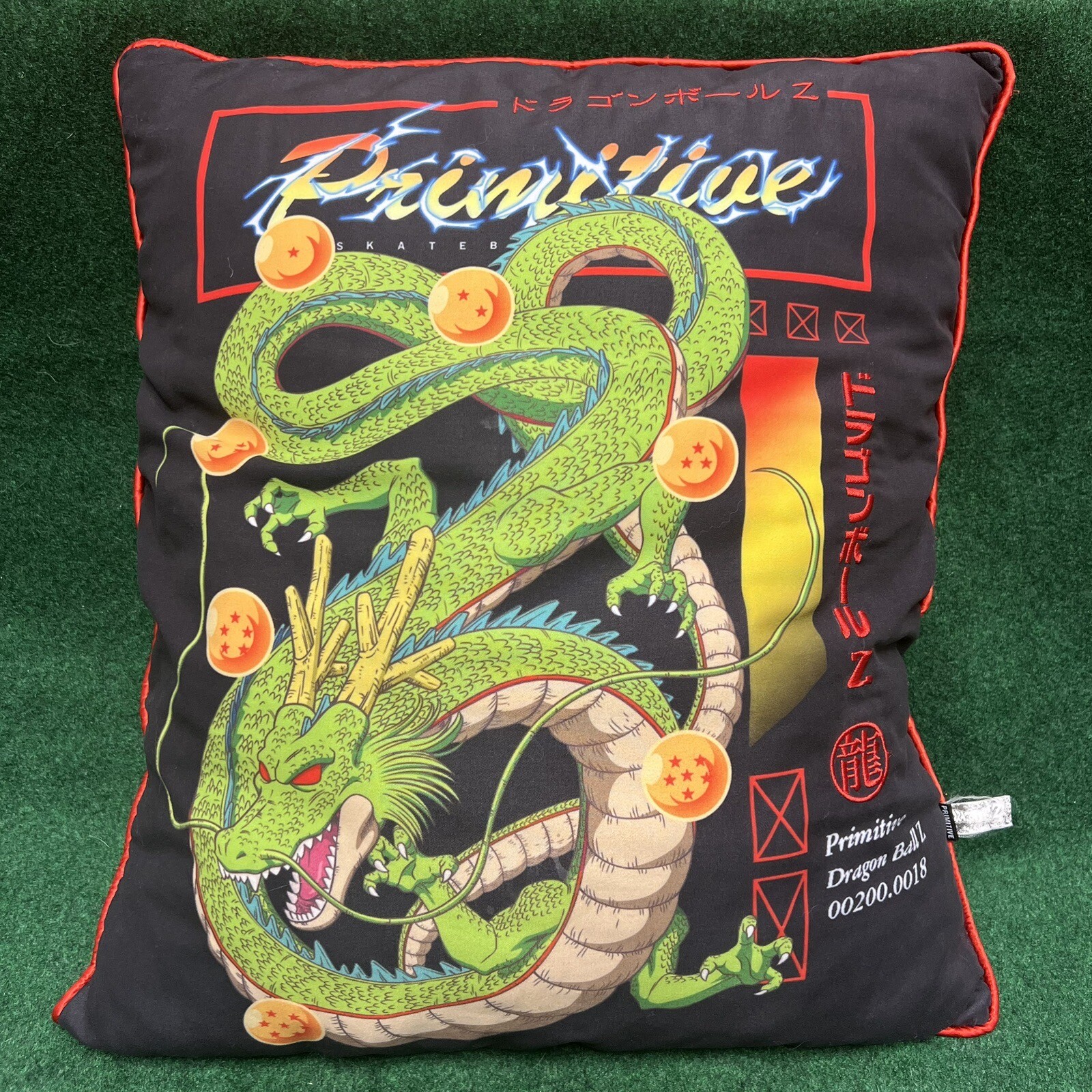 Primitive × Dragon Ball-Z Shenron Satin Throw Pillow 20x18 in