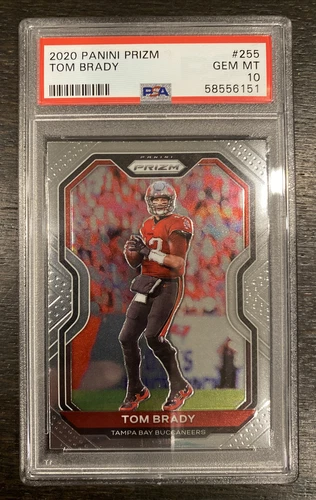2020 Tom Brady 1st Year W/ Buccaneers Prizm #255 PSA 10 Gem Mint 🐐 🔥📈