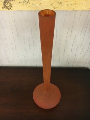 1 Vase Berluze Delatte Nancy Farbe Orange