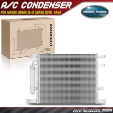 Condensador de CA con receptor secador para Nissan Versa 12-19 Versa Note 1,6 L aluminio