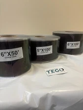1 case - (2 Rolls) - 6" x100' rolls Cured EPDM rubber cover tape P & S