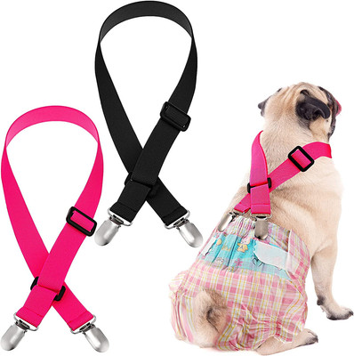 2 Pieces Dog Diaper Suspenders Male Female Dog Suspender Belly Bands Canine Harn