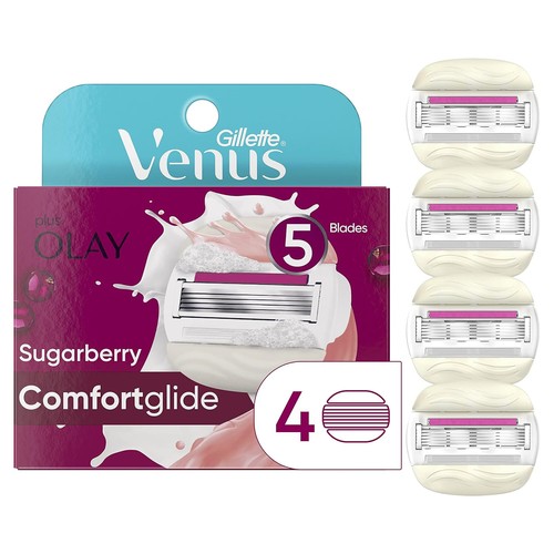 4 Gillette Venus Olay Razor Blades Comfortglide Refills Cartridges Sugarberry - Bild 1 von 7