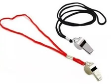 2-PACK Metal Whistles & Lanyard Emergency Survival, Party's