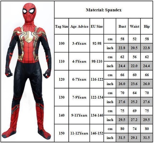 Kids Spiderman Cosplay Costume Superhero Jumpsuit Fancy Dress Carnival Party UK- - Picture 2 of 11