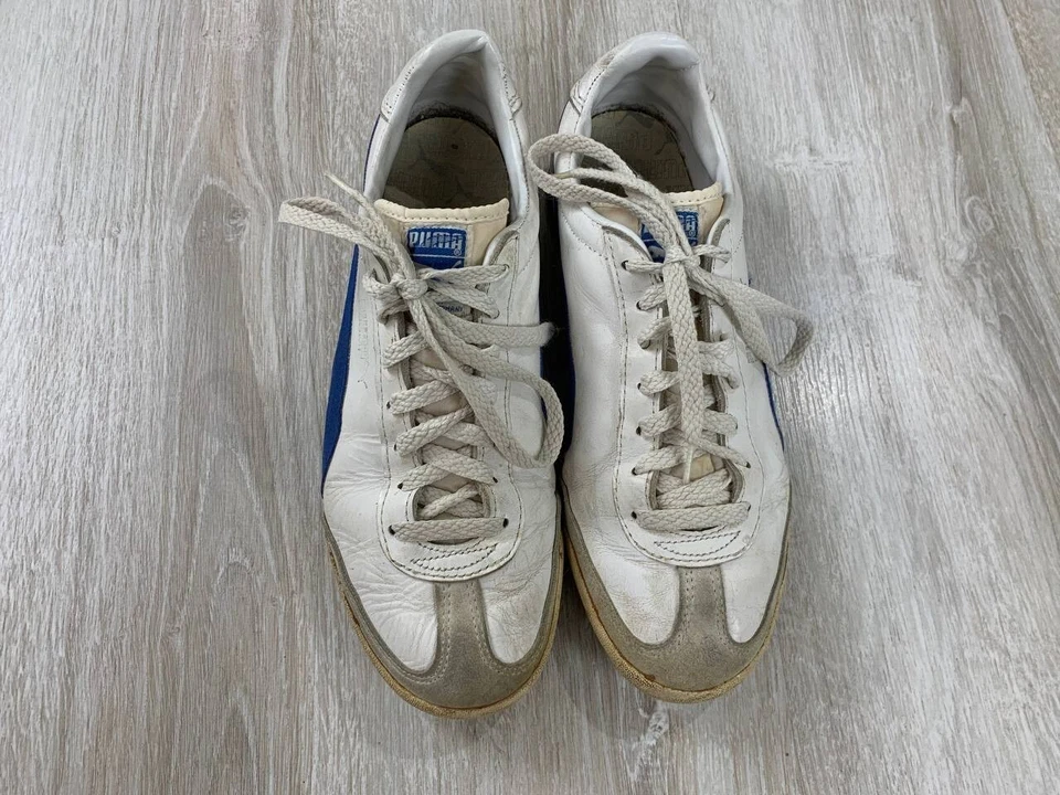 Mens Puma Soumi 60s Archives Athletic Shoes Made in Germany Size 43 Color White - Image 3 of 4