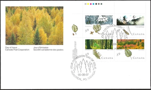 🍁Canada  #1286a ULpb   "MAJESTIC FOREST"  Brand New  1990 First Day Cover