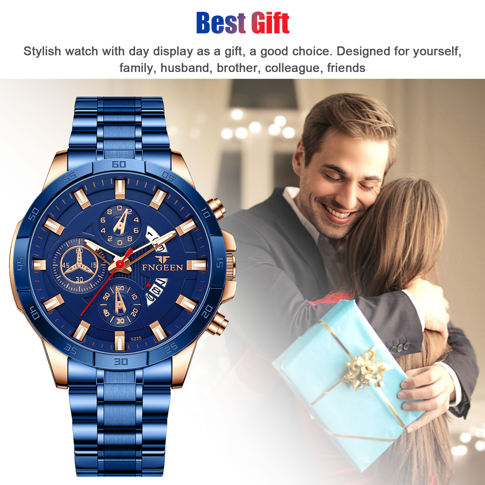 Quartz wrist watch top brand luxury men waterproof business