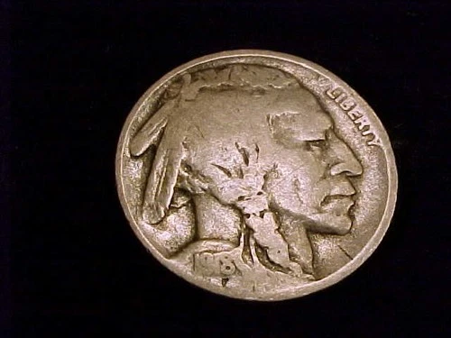 1918-D Buffalo Nickel, about Good to nearly full Good in Grade.
