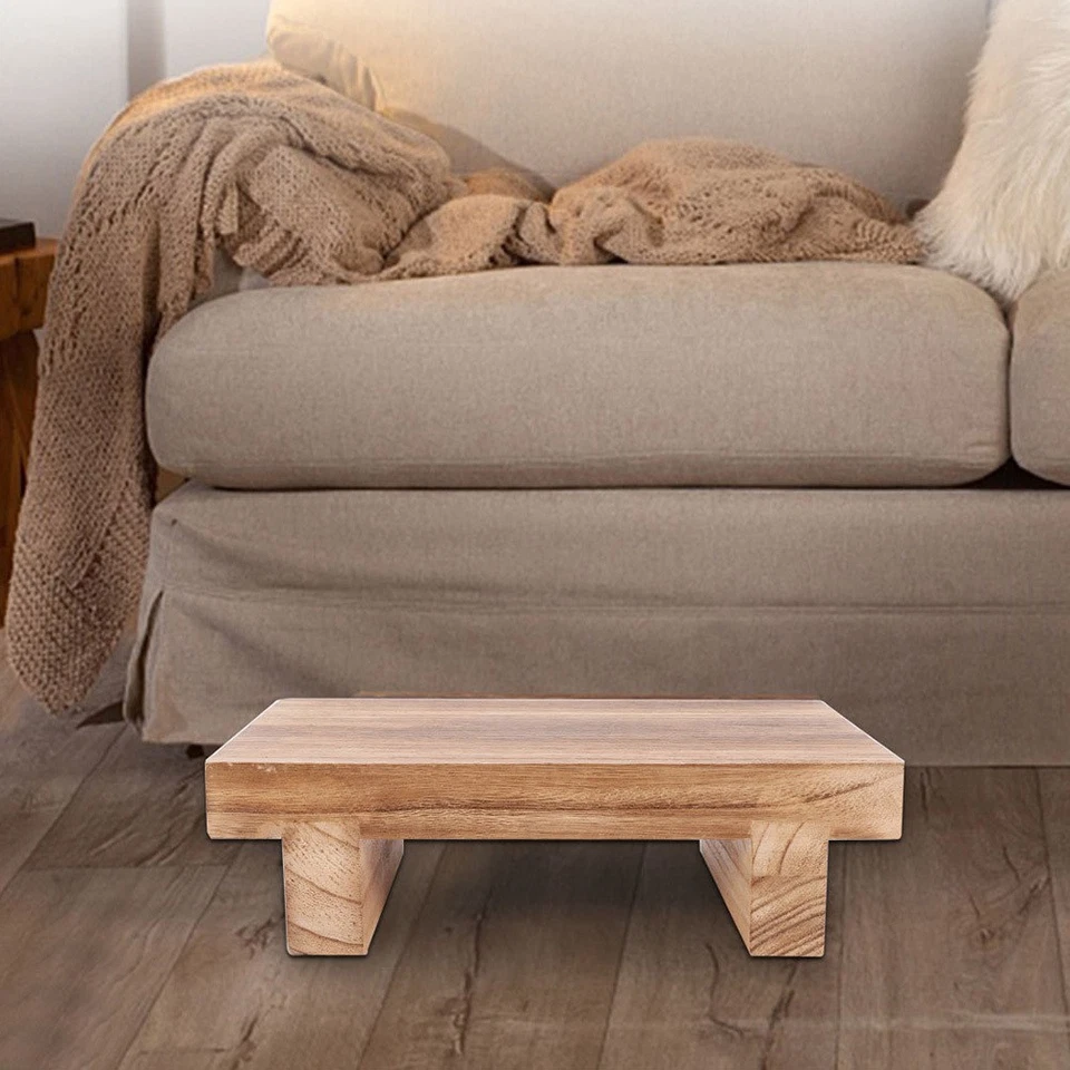 Bedroom Bedside Wooden Step Stool Multipurpose Foot Stool for Home - Image 4 of 4