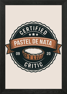 Pastel de Nata zertifizierter Kritiker gerahmtes Wandbild Poster Leinwanddruck Bild