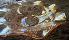 Vintage Jeanette Marigold Iris Herringbone Carnival Glass