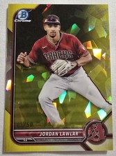 2022 Bowman Chrome Sapphire Jordan Lawlar ROOKIE Yellow #BCP-235 32/50 DBACKS