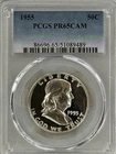 1955 PROOF FRANKLIN PCGS PR65 CAM, SOLID CAMEOS, NO SPOTS, HAZE, or UGLY TONING