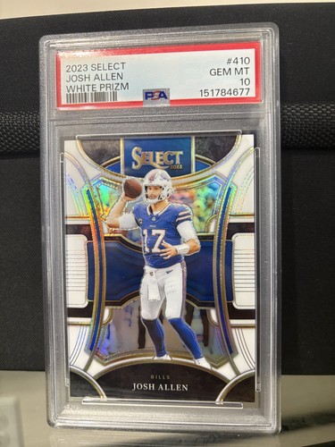 2023 Panini Select Josh Allen PSA 10 White Prizm /35 Suite Level #410 - INVEST