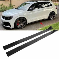 For VW Tiguan 78.7'' 2m Grossy Black Side Skirts Add-on Body Kit Rocker Panel