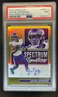 2022 Absolute Justin Jefferson Spectrum Signatures Gold Auto #/10 Vikings PSA 9