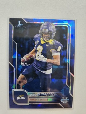 Junior Vandeross  2025 1st BOWMAN CHROME U SAPPHIRE -BLUE CRACKED ICE AA81