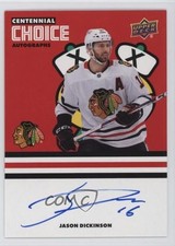 2025 Chicago Blackhawks Centennial Choice Signatures Jason Dickinson #CS-JD Auto