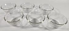Set of 6 Pyrex 463 Custard Cups Ramekins 6 oz 175ml Clear Glass