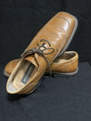Men s Bottesini Brown Leather Lace Up Oxford Dress Shoes Made In Italy Leather