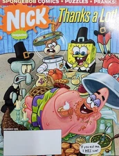 Nick Magazine November 2009 issue Spongebob Thanks a Lot!