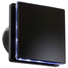 Knightsbridge Extractor Fan with Backlit LED & Overrun Timer - Black - EX005T
