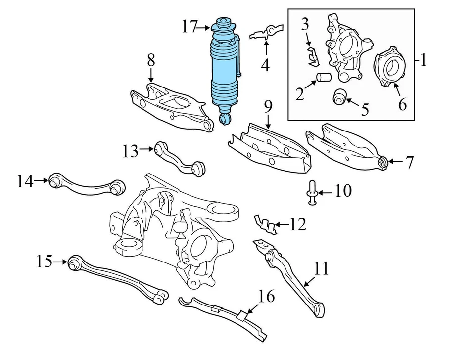 2007-2012 MERCEDES-BENZ SL550 - REAR LEFT AIR Shock / Strut Assembly - Image 4 of 4