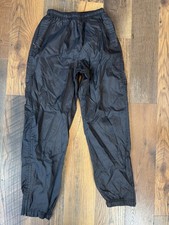 Vintage Nike Windbreaker Track Pants Medium 8-10 Black 90s Swoosh