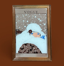 Vintage Framed Vogue Advertising Mirror Cosalt Exports Handmade England