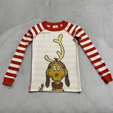Hanna Andersson Grinch Pajama Top US 6-7 Max Long Sleeve Holiday Organic Cotton