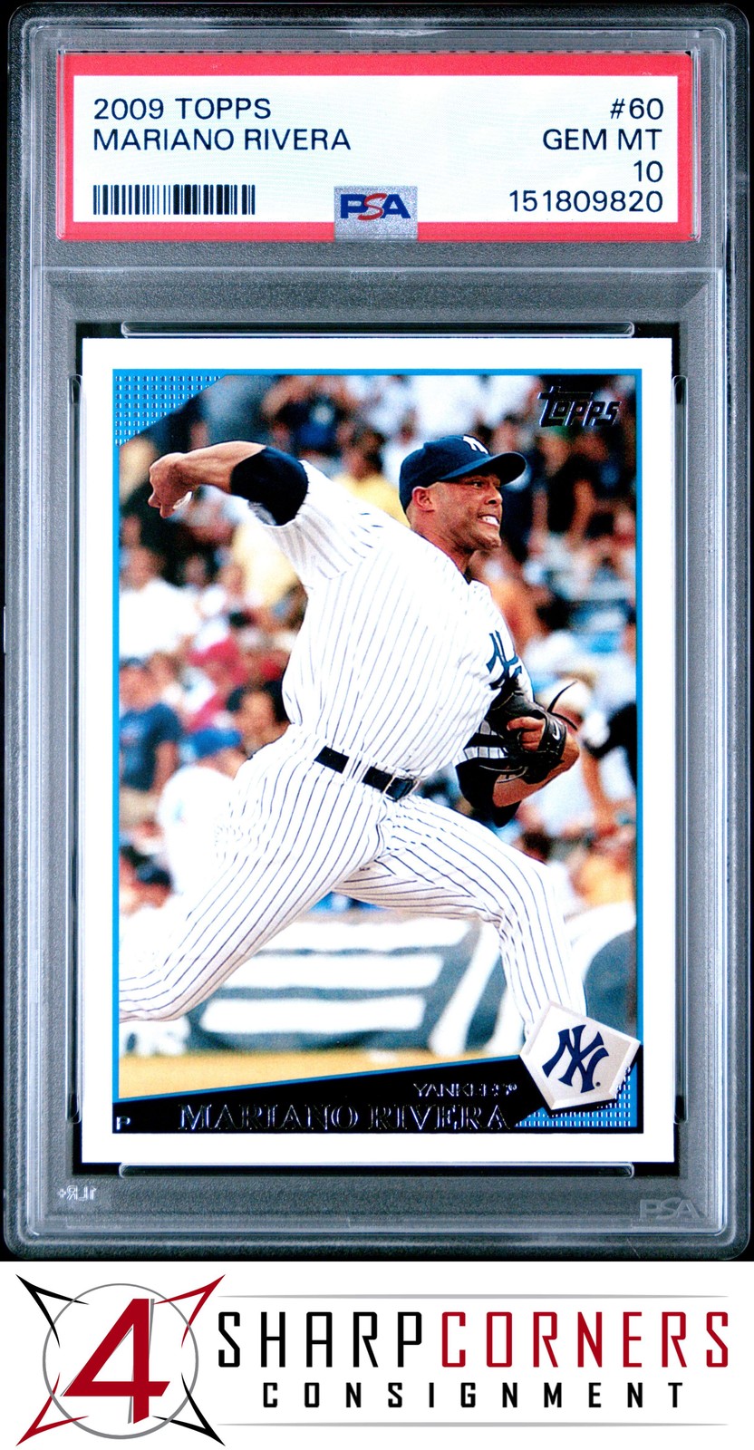 2009 TOPPS #60 MARIANO RIVERA YANKEES HOF PSA 10