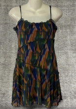 Urban Outfitters Multicolor Mini Dress S Ruffle Hem Boho Festival Vibes Summer