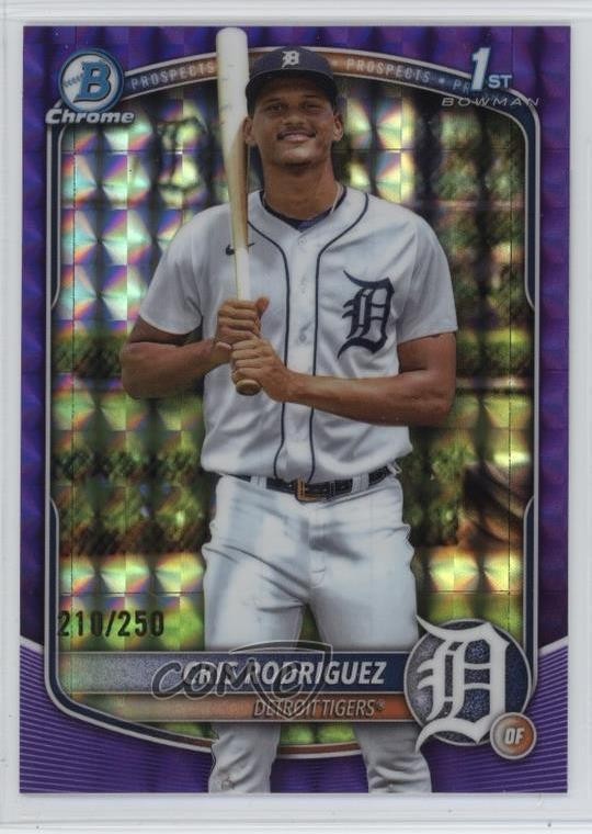 2025 Bowman Chrome Prospects Purple Geometric Refractor /250 Cris Rodriguez w5p