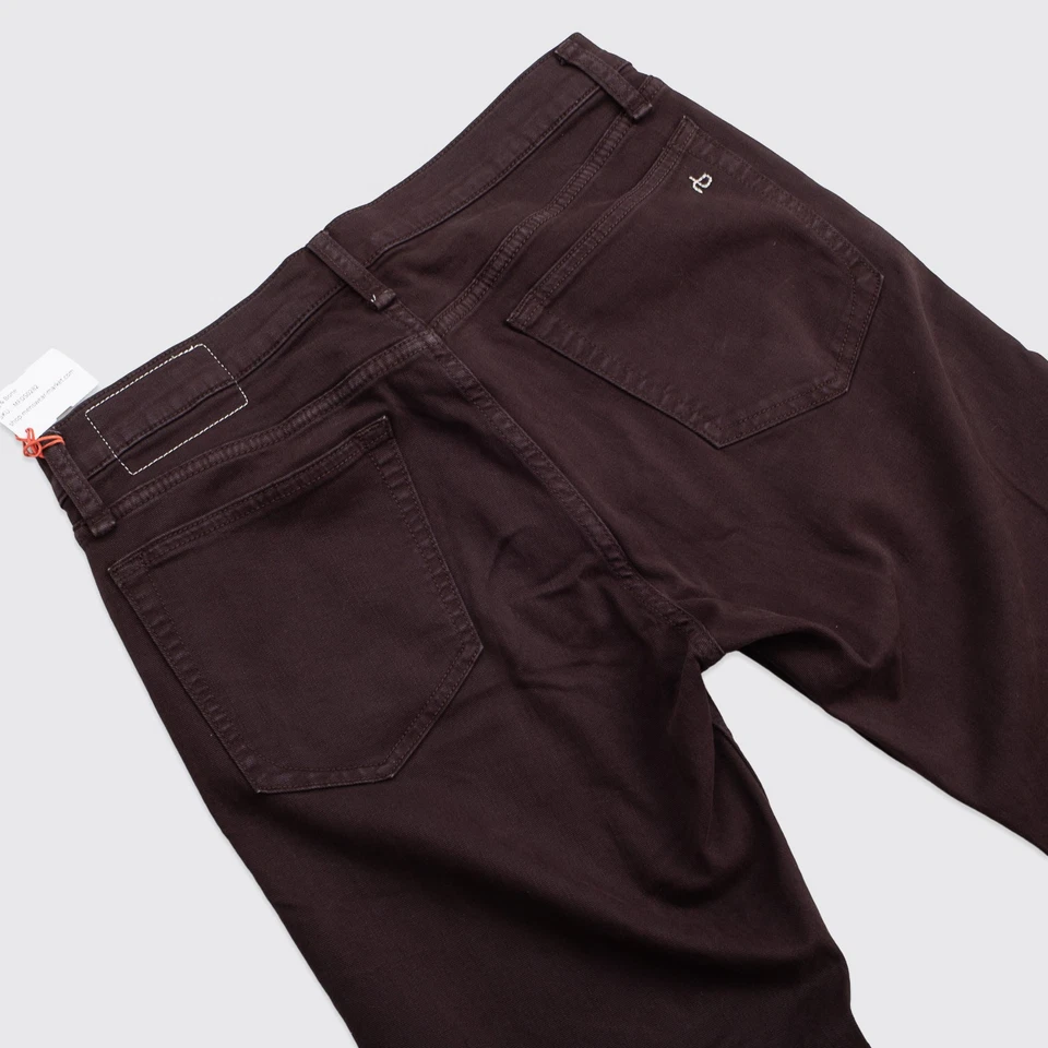 Rag & Bone Jeans Fit 2 Slim Size W31 Men Dark Red Cotton Blend Stretch Twill - Image 4 of 4