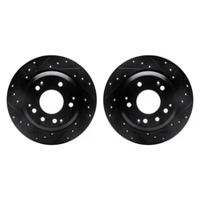 For Acura RL 99-01 R1 Concepts Drilled & Slotted Rear Brake Rotor Set