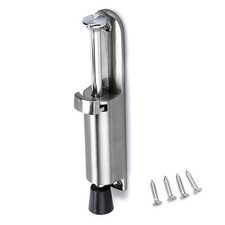 Kickdown Door Stop - Stainless Steel Easy Step Door Stopper, Spring Loaded Te...
