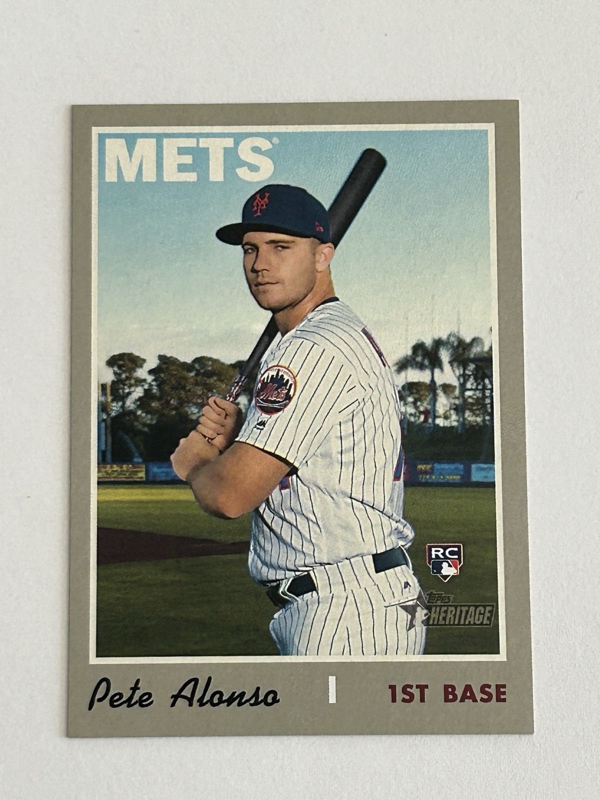 2019 Topps Heritage Pete Alonso METS #519 Team Name Color Swap RC
