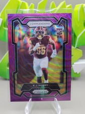 2023 Panini Prizm - Rookies K.J. Henry #400 Purple Wave Prizm /99 (RC)