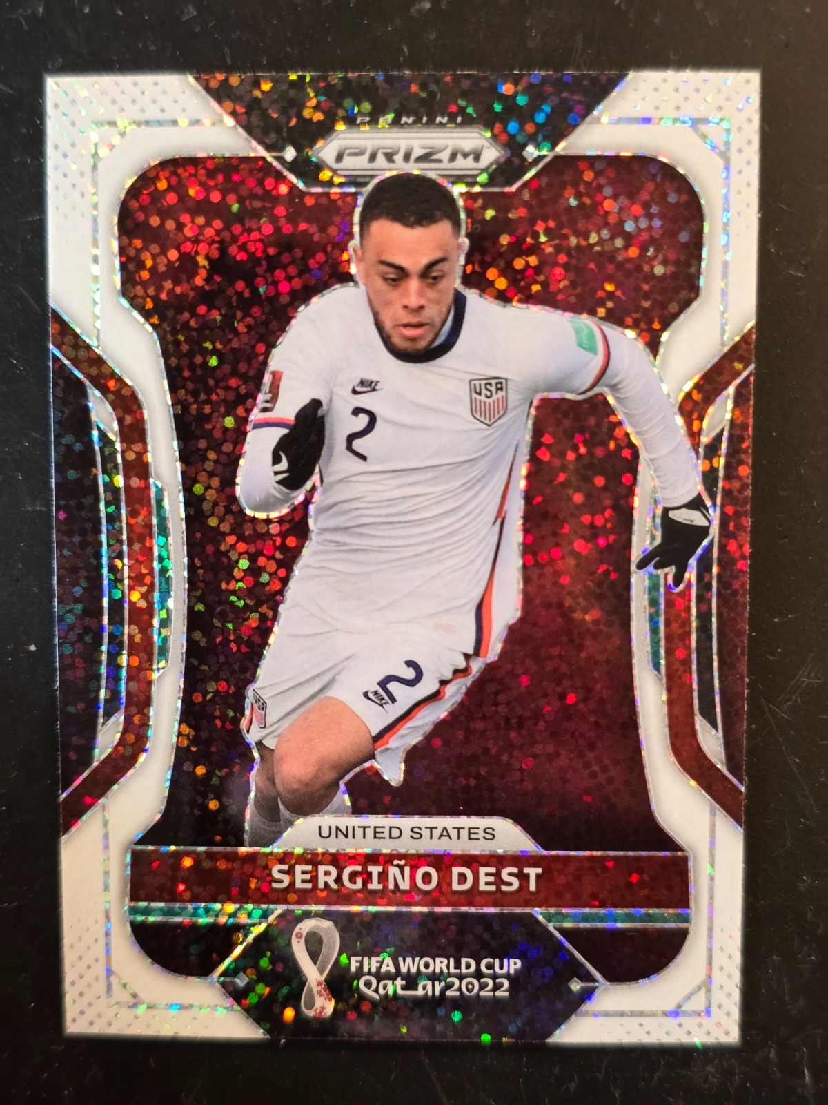 🔥 2022 PANINI PRIZM FIFA WORLD CUP SERGINO DEST #206 WHITE SPARKLE PRIZM SSP 🔥
