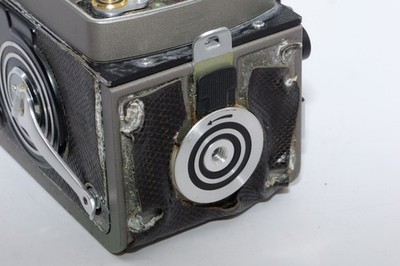 Rolleiflex 2.8 GX 60th Anniversary Model. Lebs Cap. Water Damaged