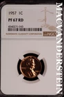 1957 Lincoln Wheat Cent-Ch Gem Proof NGC PF 67 Red Lustrous No Reserve #SLK855
