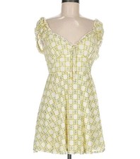 BRAND NEW URBAN OUTFITTERS White and yellow floral babydoll dress Size S